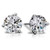 Isabella: Solitaire Diamond Stud Earrings .2.00ct Round Cut Diamonds