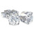 Victoria: Radiant Solitaire Diamond Stud Earrings .2ct Round Brilliant Diamonds