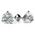 Paris: Timeless Solitaire Diamond Stud Earrings .2.00ct Round Brilliant Diamonds
