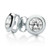 Madrid: Exquisite Bezel .Set Diamond Stud Earrings