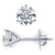 Augustus: Exquisite Diamond Stud Earrings .4ct Total Weight Round Diamonds