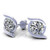 Victoria: Exquisite Diamond Stud Earrings .1.90ct Round Diamonds