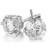Augustus: Supreme Solitaire Diamond Stud Earrings .2.70ct Round Cut Diamond