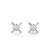 Madrid: Exquisite X and O Diamond Stud Earrings .2ct Round Cut Diamonds