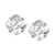 Madrid: Cushion Cut Diamond Stud Earrings .2.00ct Total Weight