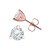 Isabella: Exquisite Diamond Stud Earrings .4.50ct Round Cut Diamonds