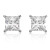 Vienna: Statement Diamond Stud Earrings .4.5ct Princess Cut Diamonds