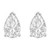 Isabella: Elegant Pear Cut Diamond Stud Earrings .3ct Natural Diamond