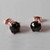 Orion: Statement Stud Earrings .4ct Cushion Cut Black Diamonds