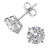 Vienna: Luxury Diamond Stud Earrings .2.00ct Round Brilliant Diamonds