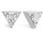 Madrid: Exquisite Triangle Diamond Stud Earrings .1.80ct Natural Diamonds