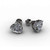 Isabella: Exquisite Heart Diamond Stud Earrings .2.00ct Total Weight