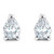 Vienna: Exquisite Solitaire Diamond Studs .5ct Pear Cut Diamond
