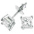 Isabella: Women's Diamond Stud Earrings .3.80ct Princess Cut Diamonds