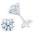 Isabella: Exquisite Diamond Stud Earrings .3.00ct Brilliant Cut Diamonds