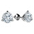 Victoria: Exquisite Diamond Stud Earrings .4.00ct Round Diamonds