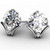 Paris: Statement Diamond Stud Earrings .6.20ct Round Brilliant Diamonds