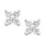 Vienna: Floral Diamond Stud Earrings .2.80ct Round Cut Diamonds