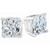 Victoria: Princess Cut Diamond Stud Earrings .4.50ct Total Weight