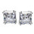Isabella: Exquisite Asscher Cut Diamond Stud Earrings .2.02ct Natural Diamonds