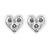 Paris: Exquisite Heart .Shaped Diamond Stud Earrings
