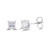 Isabella: Exquisite Diamond Stud Earrings .2.80ct Princess Cut Diamonds