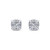 Madrid: Princess Cut Diamond Halo Studs .2.6ct Total