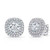 Isabella: Double Halo Diamond Stud Earrings .3.5ct Round Cut Diamonds