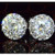 Victoria: Exquisite Halo Diamond Stud Earrings .3.50ct Total Weight