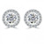Isabella: Utsökta Halo Diamond Studs .2.40CT runda lysande diamanter