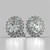Madrid: Exquisite Oval Halo Diamond Studs .4ct Oval Cut Center