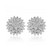 Vienna: Exquisite Diamond Halo Stud Earrings .3.70ct Round Diamonds