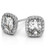 Victoria: Cushion Cut Diamond Halo Studs .3.40ct Total Weight