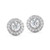 Victoria: utsøkt Halo Diamond Studs .1.82ct Round strålende diamanter