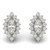 Victoria: Exquisite Halo Diamond Stud Earrings .4.20ct Marquise & Round Diamonds