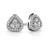 Vienna: Triangular Diamond Halo Studs .2.50ct Round Diamonds