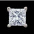 Vienna: Men's Single Stud In Princess Diamond .2.5ct Natural Diamond
