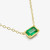 Isabella: Solitaire Emerald Pendant Necklace .4ct Green Emerald