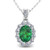 Artemis: Exquisite Emerald & Diamond Pendant Necklace .7.85ct Oval Green Emerald
