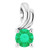 Isabella: Emerald Solitaire Pendant .2.50ct Round Green Emerald