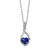 Madrid: Exquisite Sapphire & Diamond Pendant Necklace .1.25ct Heart