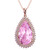Vienna: Statement Kunzite & Diamond Pendant .25.35ct Pear