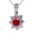 Artemis: Exquisite Lotus Flower Pendant With AAA Ruby .3.45ct Oval