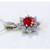 luxury ruby diamond pendant, AAA ruby lotus pendant, VS1 diamond gemstone jewelry, F color diamond pendant, high jewelry ruby necklace, 14K white gold pendant, natural earth-mined ruby and diamond, collector's gemstone pendant, bespoke fine jewelry, investment-grade ruby necklace, oval-cut AAA ruby jewelry, round brilliant diamond pendant, exquisite floral gemstone pendant, prestigious high jewelry, sophisticated ruby and diamond design