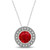 Isabella: Exquisite Ruby & Diamond Pendant .4.50ct Bezel