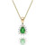 Florence: Exquisite Emerald & Diamond Pendant Necklace .5.65ct Pear