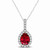 Isabella: Exquisite Ruby & Diamond Pendant .3.25ct Pear