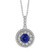 Florence: Exquisite Tanzanite & Diamond Pendant .3ct Round Brilliant Tanzanite