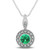 Victoria: Emerald & Diamond Gemstone Pendant .4.50ct Round Cut Green Emerald