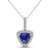 Madrid: Exquisite Tanzanite & Diamond Pendant Necklace .17ct Trillion